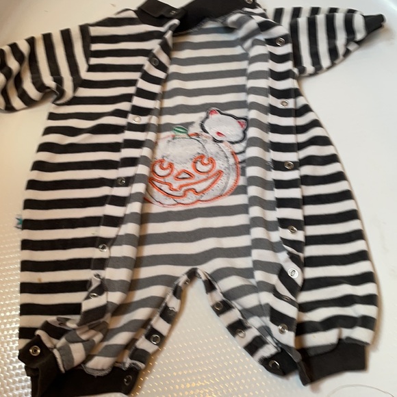 Little Me pumpkin Halloween costume romper size 6 m months vintage 1990’s - Picture 4 of 11